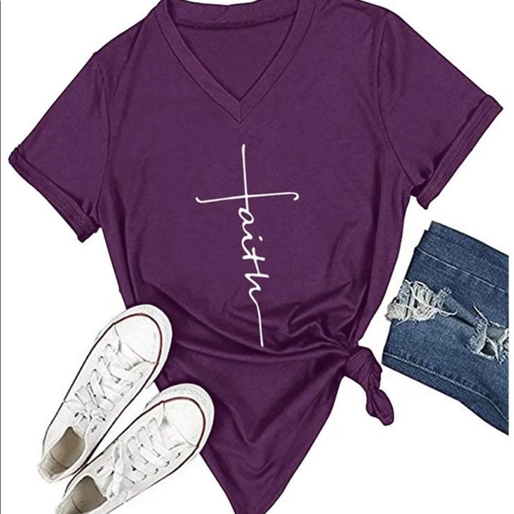 Women’s Faith Purple XL Tshirt
